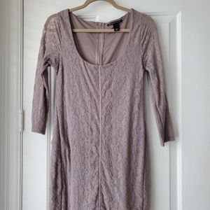 Mauve lace Victoria's Secret dress with gold back